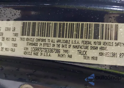 2014 Ram 1500 Big Horn from USA, damaged, VIN 1C6RR7GT5ES367386